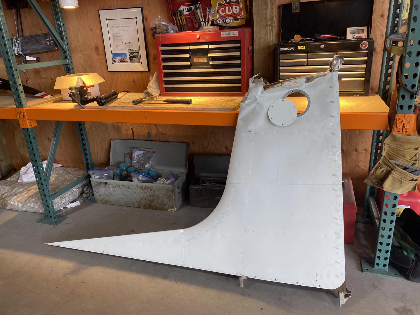 Cessna 180 Vertical Stabilizer (Lots of good parts left/rebuild) - 1
