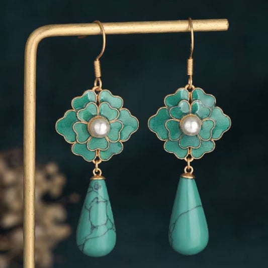Dangling Jade Earrings - 1