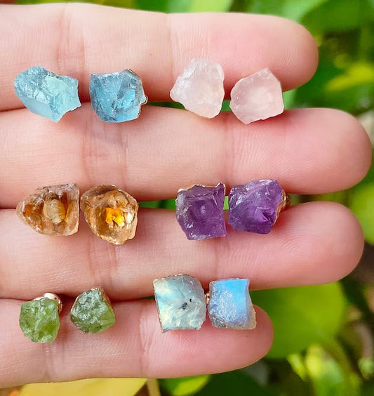 Crystal Stud Earrings - 1